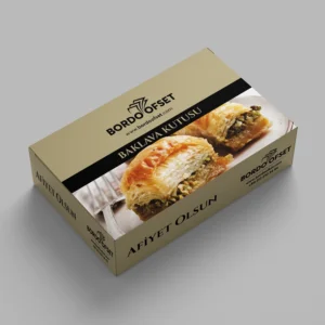 Logo Baskılı Baklava Kutusu