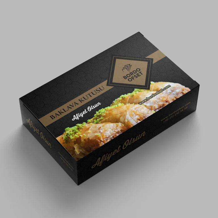 Logo Baskılı Baklava Kutusu