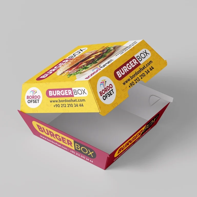 Baskılı Hamburger Kutusu