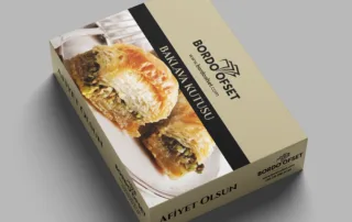 250 gr Logo baskılı Baklava Kutusu