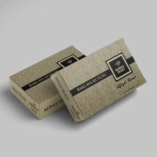 1 Kg Logo baskılı Baklava Kutusu
