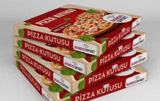 Baskılı Pizza Kutusu Kraft