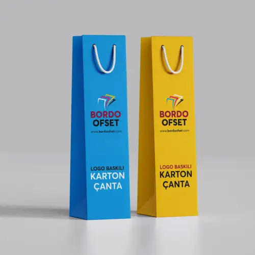 Şişe Tip Karton Çanta