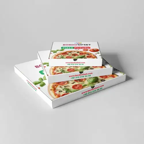 Pizza Kutusu Renkli Baskı